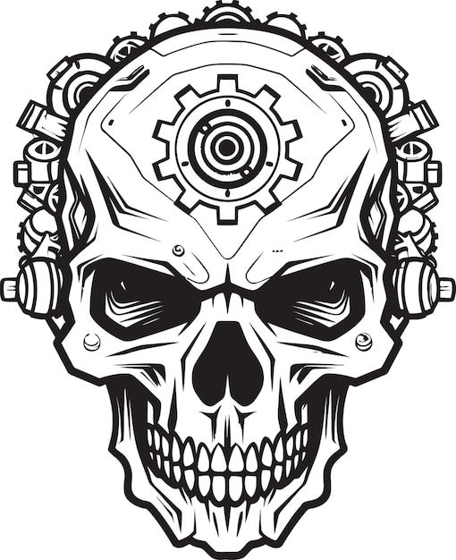 Wallpaper #FM5vJZMB71dOy6JZ5RSb109 Premium Vector the Gearheads Vision a Mechanical Skull Profile Cyber