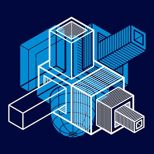 Wallpaper #_2cZC5MBSpphPi3-tdcF295 Premium Vector Abstract Three Dimensional Shape Vector Design Cube