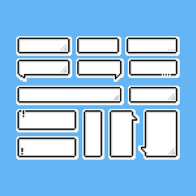 Wallpaper #a0D6MJMBJhL2WPbaiMSr363 Premium Vector Pixel Speech Balloons Icon Set8bit