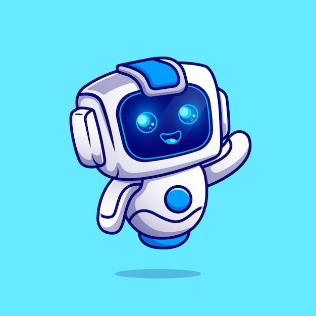 Wallpaper #vWdm9pIBSpphPi3-zYNc162 Premium Vector Cute Robot Waving Hand Cartoon Character Science