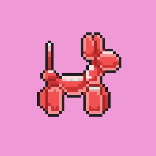 Wallpaper #a0D6MJMBJhL2WPbaiMSr190 Premium Vector Puppy Balloon in Pixel Art Style