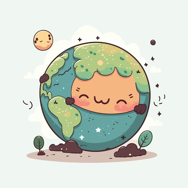 Wallpaper #1f9f2 Earth Day Free Vector Icon Hand Holding Plant with Earth Background