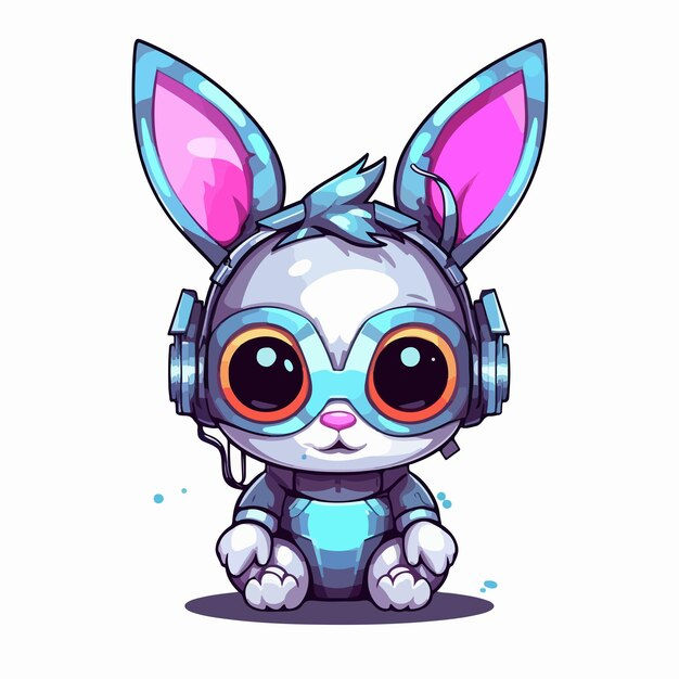 Wallpaper #qa3MMZMBKf019FdaUxGB23 Premium Vector Cool Cyberpunk Bunny Vector Design