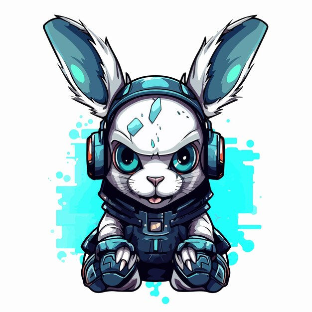 Wallpaper #qa3MMZMBKf019FdaUxGB42 Premium Vector Cool Cyberpunk Bunny Vector Design