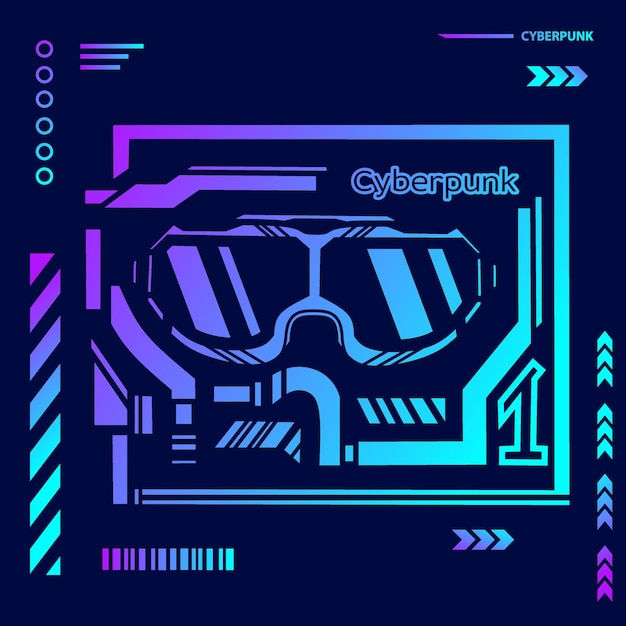 Wallpaper #MGdF-JIBSpphPi3-LInZ104 Premium Vector Cyberpunk Design with Futuristic Element Background
