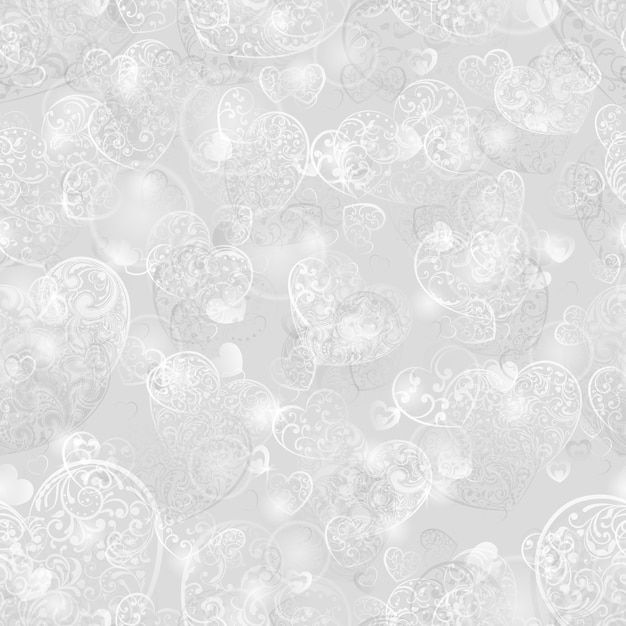 Wallpaper #12eRAJMBSpphPi3-GKYv149 Premium Vector Seamless Pattern of Big and Small Hearts with Curls in