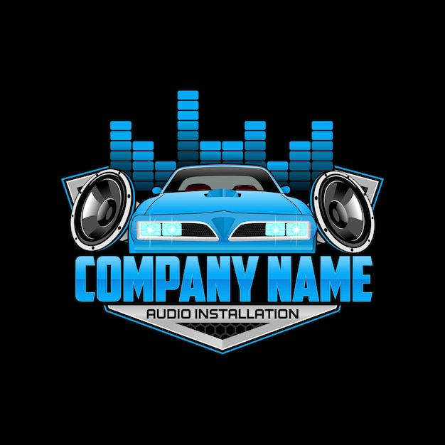 Wallpaper #OmijFpMBSpphPi3-0gzx176 Premium Vector Modern Car Audio Installation Service Logo