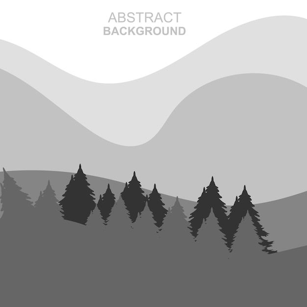 Wallpaper #qh0TLZMBlOZrFDOkGc5n201 Premium Vector Abstract Forest Mountains Vector Illustration