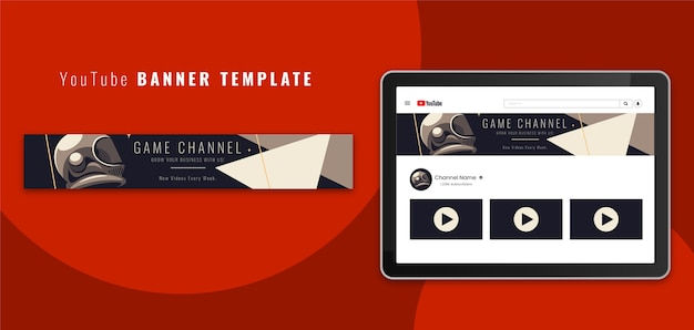 Wallpaper #4erzVZMBlwTYPL18dg7H35 Premium Vector Abstract Youtube Banner Template Flat Style