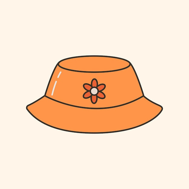 Wallpaper #DUC0L5MBJhL2WPbabr7m53 Premium Vector Vector Illustration of Cute 90s Panama Hat with Flower