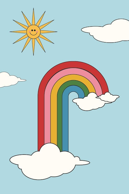 Wallpaper #Xj9NPJMBLiIJ4c9O-pG780 Premium Vector Vector Illustration Wallpaper Background of Rainbow