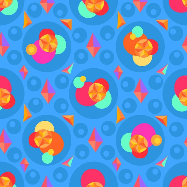 Wallpaper #_bix25IBJvJKYCmEN_fQ317 Premium Vector Seamless Vector Repeated Pattern with Round and