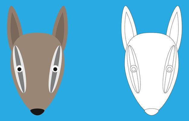 Wallpaper #1WfB-JIBSpphPi3-ior0134 Premium Vector Numbat Face Cartoon Character Cute Outline Numbat