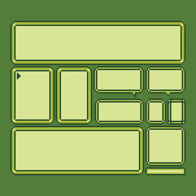 Wallpaper #a0D6MJMBJhL2WPbaiMSr181 Premium Vector Pixel Art 8bit Game Speech Balloon Set