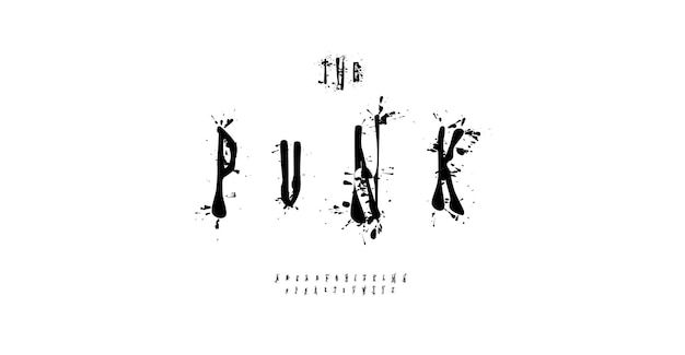 Wallpaper #8UCuL5MBJhL2WPbau733426 Premium Vector Spilled Ink Spatter Letters Edgy Wild Punk Font for
