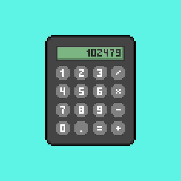 Wallpaper #XmepBpMBSpphPi3-QcIQ2 Premium Vector Calculator Pixel Art