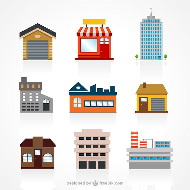 Wallpaper #dmfr65IBSpphPi3-5U-B255 Premium Vector Buildings Set