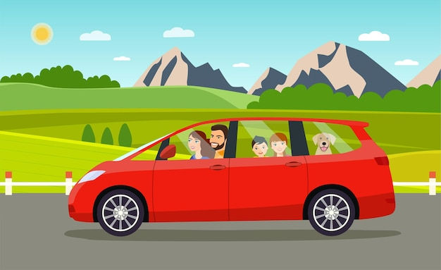 Wallpaper #5_8FapMB3lSXT3zUC-WN110 Premium Vector Family Driving in Minivan Car Vector Flat Style