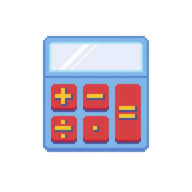 Wallpaper #XmepBpMBSpphPi3-QcIQ13 Premium Vector Digital Calculator Pixel Art Element Counting Device 8 Bit