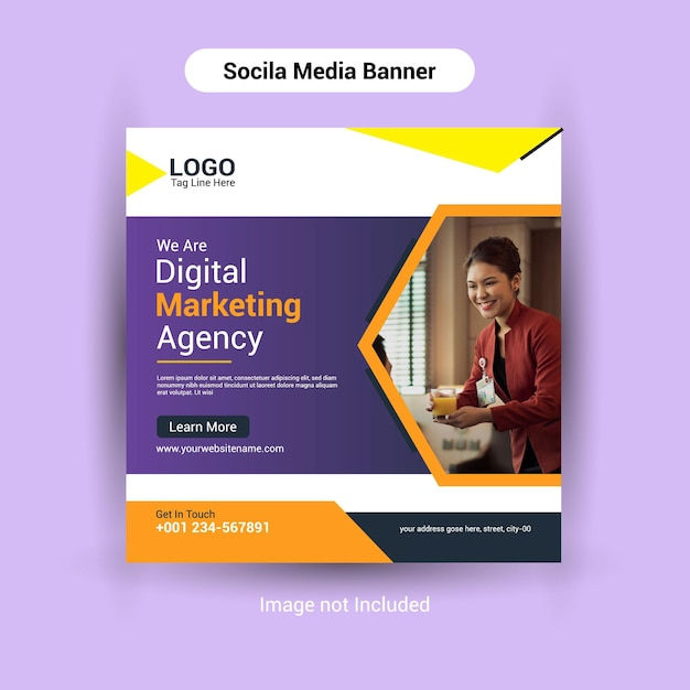 Wallpaper #lWe_75IBSpphPi3-ZGNL183 Premium Vector Digital Marketing Agency and Corporate Social Media Banner