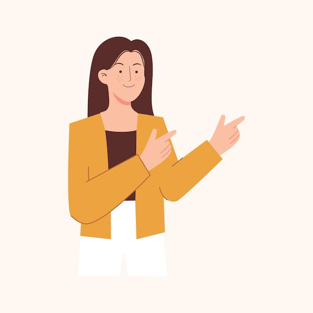 Wallpaper #AGcI75IBSpphPi3-VmDL217 Premium Vector Woman with Pointing Finger
