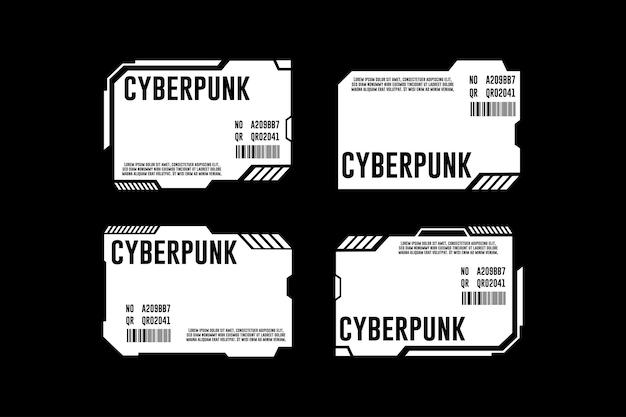 Wallpaper #IwNKY5MBpyOg8YnEldVx39 Premium Vector Futuristic Hud Cyberpunk Label Sticker