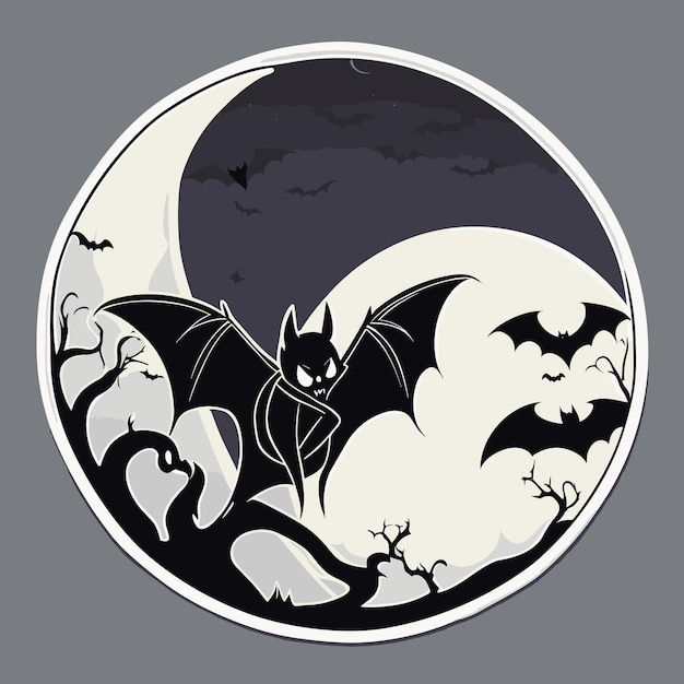 Wallpaper #80b81 Halloween Moon Bats Clipart Halloween Clipart Bats Etsy