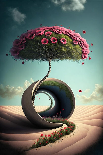Wallpaper #gGfoDJMBSpphPi3-KuHk23 Premium Photo Abstract Surrealism Nature Art Like Dali Generative AI