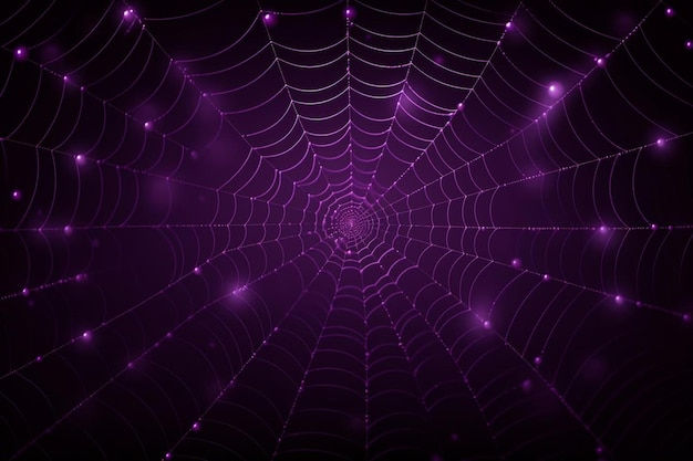 Wallpaper #zpwf4pIBZHQxiYarj74D384 Premium AI Image a Spider Web with Purple Lights on It