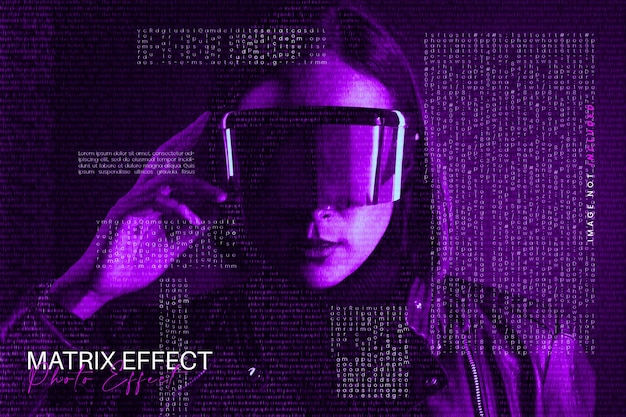 Wallpaper #LHRPwI4B_8f4nGFaX23d12 Premium Psd Cyberpunk Hologram Photo Effect