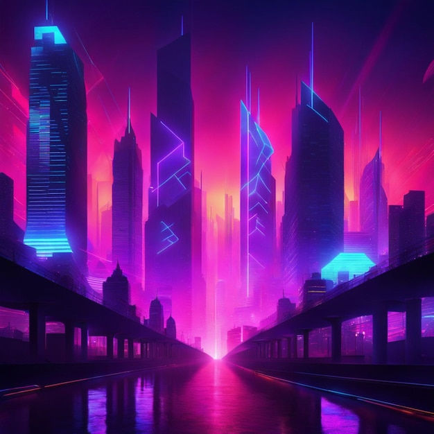 Wallpaper #aWjcHZMBSpphPi3-Yicj92 Premium AI Image Cityscapes with a Cyberpunk Flair and Lively Neon
