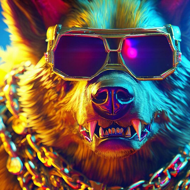 Wallpaper #sKnziJcBxbDgA0Rlbe9k104 Premium AI Image Digitalart Cyberpunk Werewolf Illustration AI