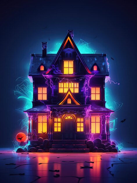 Wallpaper #FWcrDpMBSpphPi3-Remc283 Premium AI Image Modern Halloween Home Concept Art Illustraiton