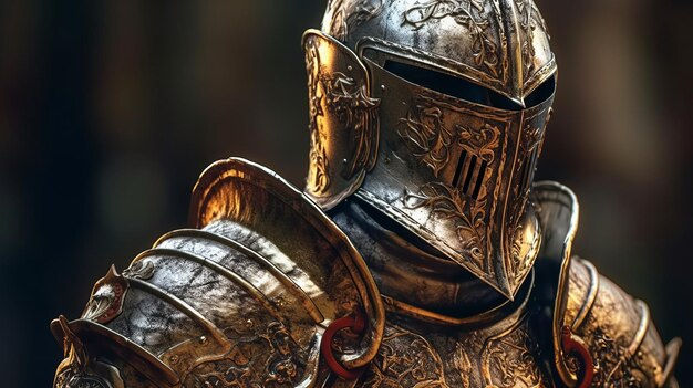 Wallpaper #gZ_sWJMBcUVgGJNoX7GW154 Premium AI Image Medieval Knight with Armor Generative AI