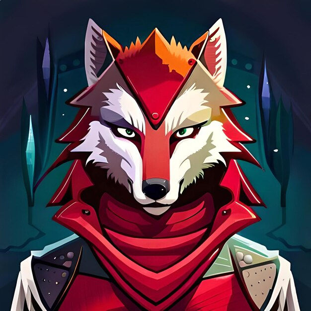 Wallpaper #4h3xLJMBlOZrFDOkhswd215 Premium AI Image Abstract Wolf Head Illustration