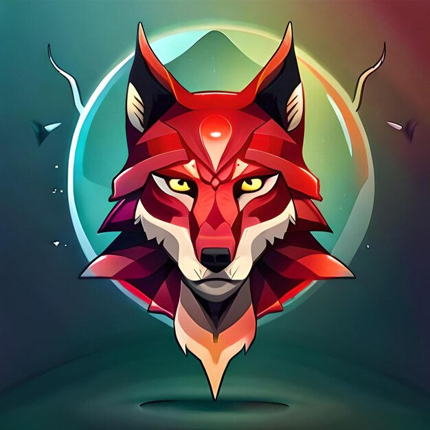 Wallpaper #4h3xLJMBlOZrFDOkhswd177 Premium AI Image Abstract Wolf Head Illustration