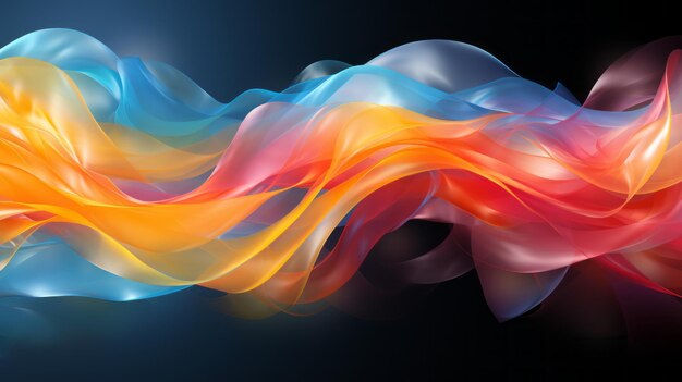 Wallpaper #OWisGZMBSpphPi3-0Bjv181 Premium AI Image Abstract Colorful Waves on a Black Background