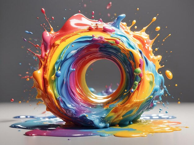 Wallpaper #fmcp65IBSpphPi3-I0r2140 Premium AI Image Abstract Colorful Rainbow Color Painting Watercolor