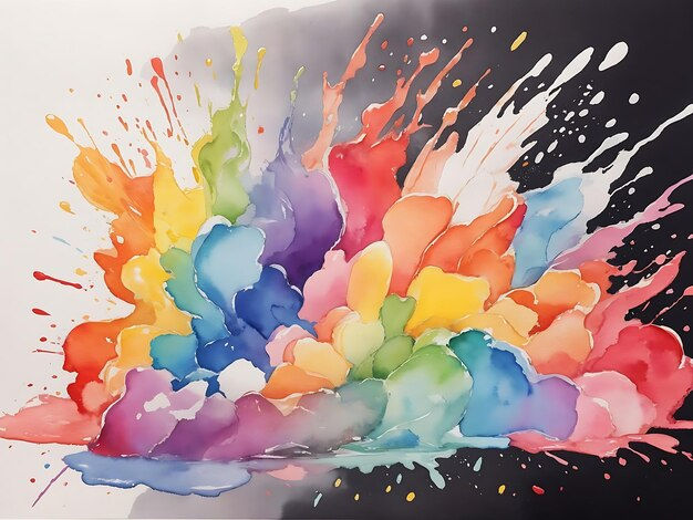 Wallpaper #fmcp65IBSpphPi3-I0r2104 Premium AI Image Abstract Colorful Rainbow Color Painting Watercolor