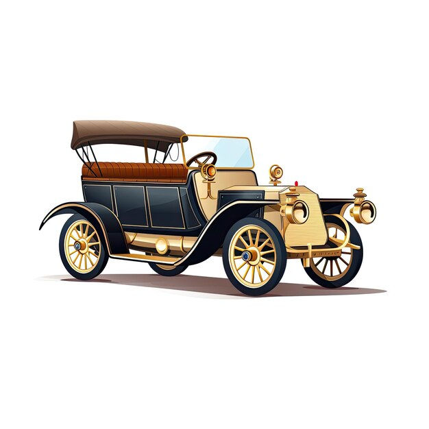 Wallpaper #s2j0H5MBSpphPi3-DSxF213 Premium AI Image Vintage Car Side View Vector Illustration Isolated