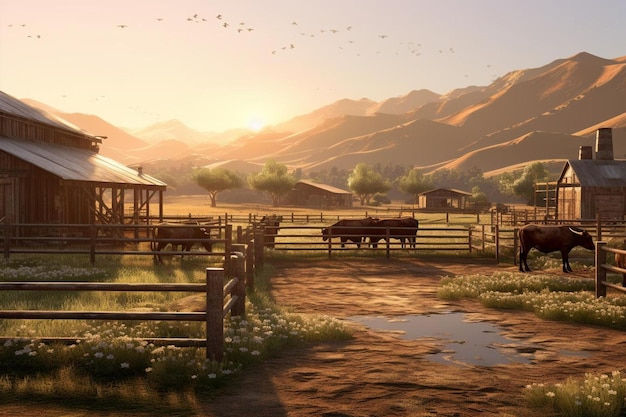 Wallpaper #DR2ZLJMBlOZrFDOkSMvb292 Western Ranch Wallpaper