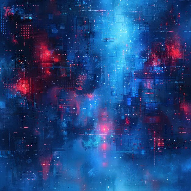 Wallpaper #YVanepcBsd6xcFiEltxK10 Minimalist Pixel Art Square and Rectangular Blocks Blue Color Palette
