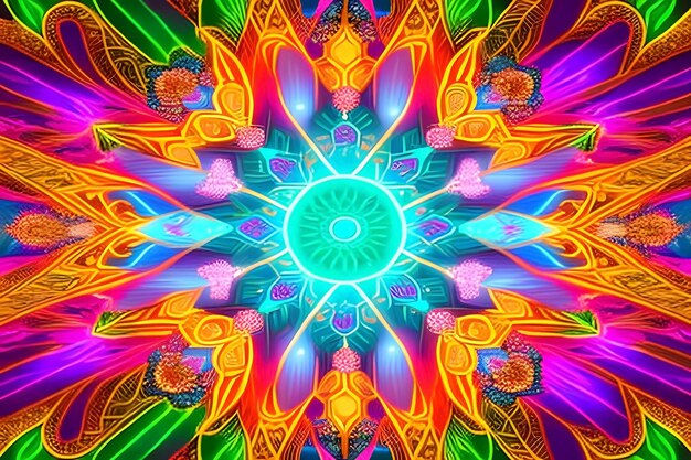Wallpaper #A0ApMJMBJhL2WPbazsCh262 Premium AI Image a Mystical Neon Light Abstract Background with