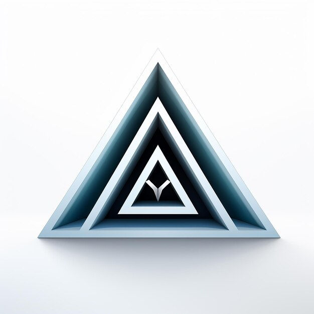 Wallpaper #Dbiz25IBJvJKYCmE9fje283 Premium AI Image Simple Triangle Logo White Background