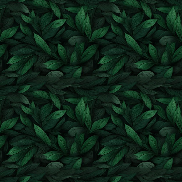 Wallpaper #am19apcBycdYOYFTxHE613 Illustrative Dark Green Leaf Pattern Design Premium AI Generated Image