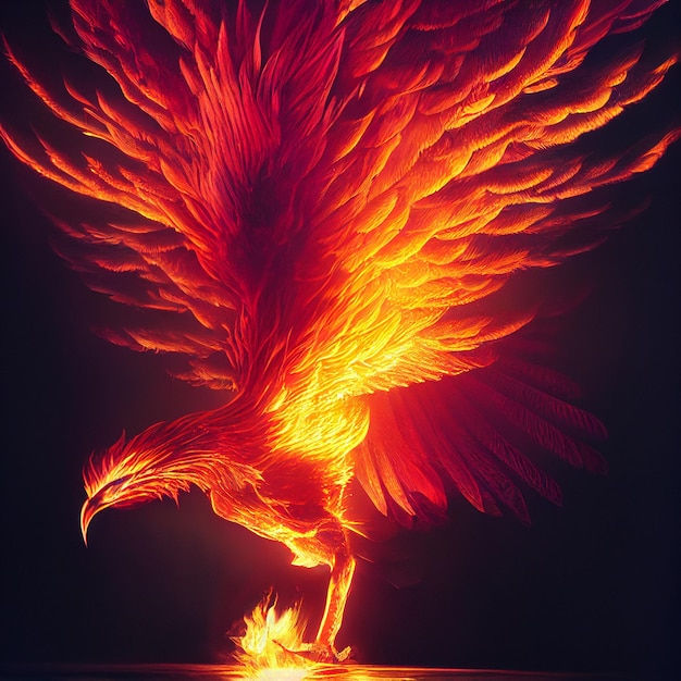 Wallpaper #2bc96 Image of a Majestic White Fire Phoenix on Craiyon