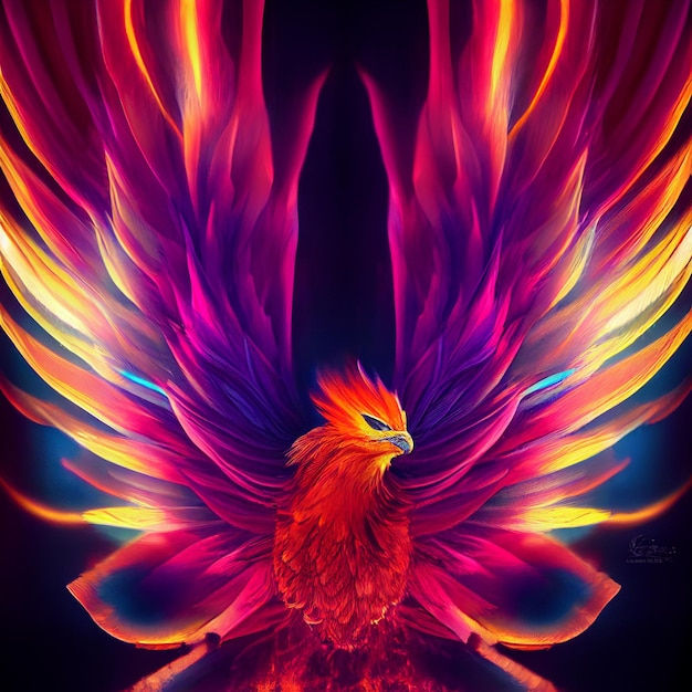 Wallpaper #2bc96 Image of a Majestic White Fire Phoenix on Craiyon