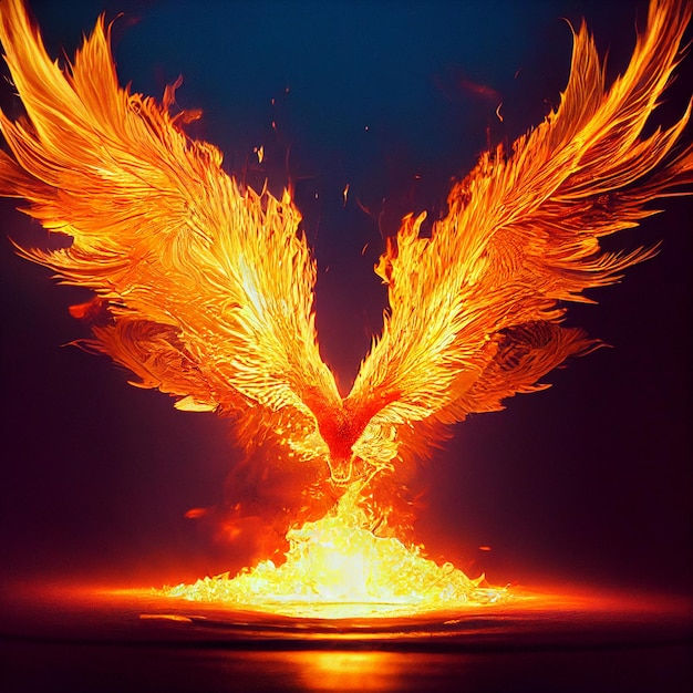 Wallpaper #2bc96 Image of a Majestic White Fire Phoenix on Craiyon