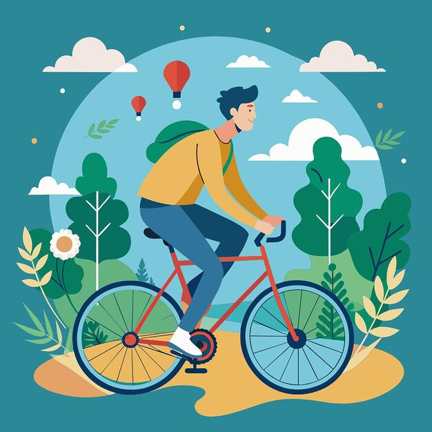 Wallpaper #dWeq5ZIBSpphPi3-WDDV264 Flat World Bicycle Day Background with People Riding Bikes World
