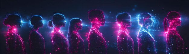 Wallpaper #U7gq25IBJvJKYCmEGfWT442 Abstract Neon Art Featuring a Diabetes Support Group with Glowing